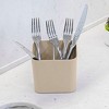 OU Utensil Holder with Removable Divider, Nonslip Cutlery Drainer, Scratch Resistant Finish with Built In Reservoir, Kitchen Sink Caddy - 3 of 4