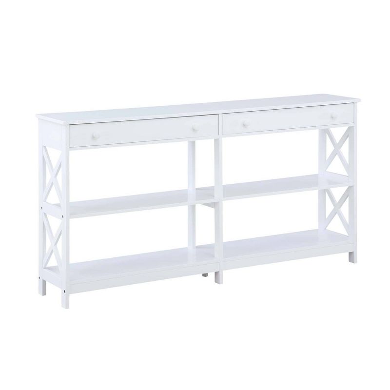 60" Oxford 2 Drawer Console Table with Shelves - Breighton Home, 1 of 7