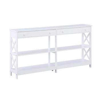 60" Oxford 2 Drawer Console Table with Shelves - Breighton Home