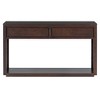 MAYEERTY Console Table Rustic Wooden with Storage Drawers Open Shelf for Hallway Living Room Espresso - 4 of 4