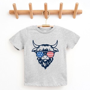 The Juniper Shop Patriotic Cow Sunglasses Youth Short Sleeve Tee - 1 of 4