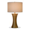 Hudson and Canal 24.25" Tall Table Lamp with Fabric Shade Antique Brass/White: Metal Body, Polyester Drum Shade, UL Listed - 4 of 4