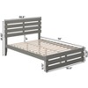 AFI Furnishings Oxford Full Bed with Footboard and USB Turbo Charger in Grey - 4 of 4