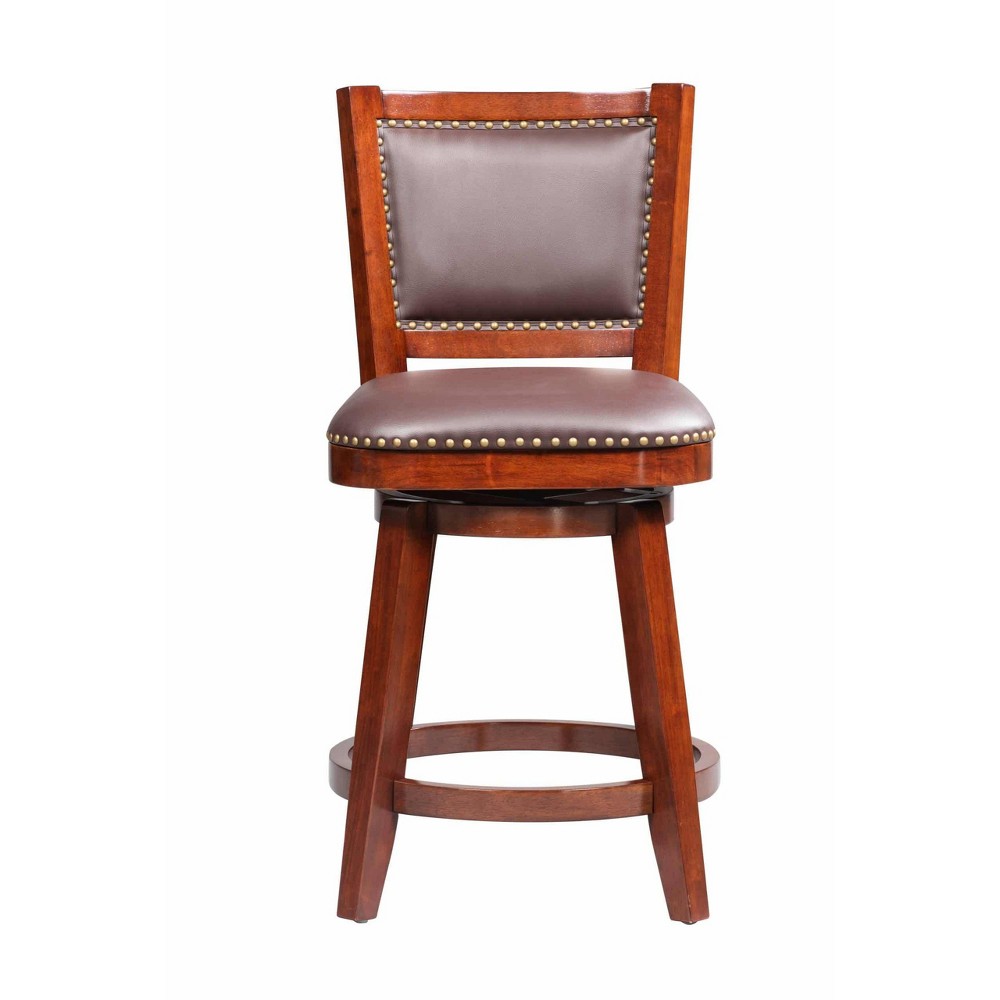 Photos - Chair Boraam Broadmoor Swivel Counter Height Barstool Cherry Finish