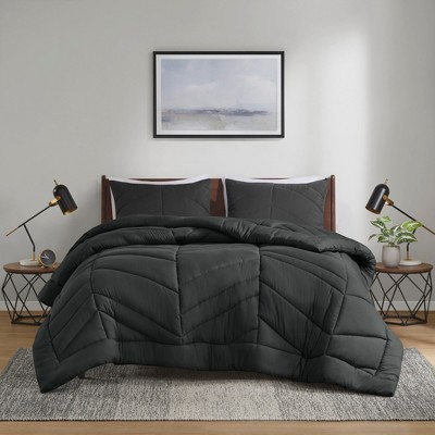 Stylish Solid Puffy Comforter Set, Cozy All Season Home Textile fits Modern Bedroom Decor