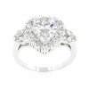 Slickblue Gorgeous Women's Heart Halo Engagement Ring, 3.15 Carat CZ, Rhodium Plated, Perfect for Weddings, Size 5-10 - 3 of 4