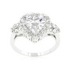 Slickblue Gorgeous Women's Heart Halo Engagement Ring, 3.15 Carat CZ, Rhodium Plated, Perfect for Weddings, Size 5-10 - image 3 of 4