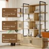 ODK 5 Tier Tall Bookshelf, 71 Inch Rattan Classical Book Shelf with Storage, 5 Open Storage Bookcase with Metal Frame for Living Room, Home Office - 4 of 4