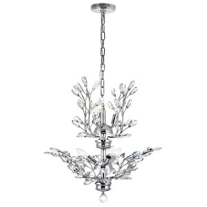 CWI Lighting Ivy 6 Light Chandelier With Chrome Finish - 1 of 4