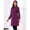 Allegra K Women's Buttons Long Sleeve Pockets A-Line Casual Winter Collared Coats - 4 of 4