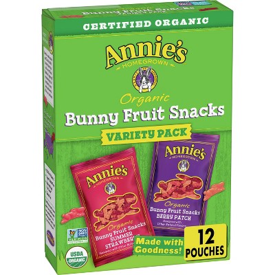 Annie's Bunny Fruit Snacks - Variety Pack 12ct