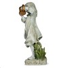 Roman 22" Girl with Watering Can Resin Outdoor Garden Statues Gray - 3 of 4