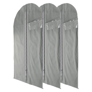 Unique Bargains Dustproof Transparent Window Garment Bag 3 Pcs - 1 of 4