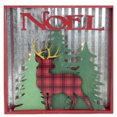 Northlight 13.75" Lighted Reindeer "Noel" Christmas Wall Decoration