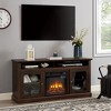 CAVINAS Bedroom TV Media Stand, Modern Entertainment Console with 18" Fireplace for TV Up to 65" with Open and Closed Storage Space - 2 of 4