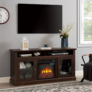 PAGED 60" TV Stand, Contemporary Entertainment Console with Open and Closed Storage Space, TV Stands for Living Room - 1 of 4