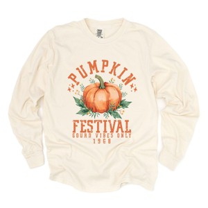 Simply Sage Market Pumpkin Festival Gourd Vibes Garment Dyed Long Sleeve - 1 of 4