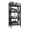 Sapphtopaz 4-Tier Storage Rack with Metal Frame & Wood Shelf Kitchen Organizers and Storage Versatile Garage Shelving for Warehouses,Black/Brown - 2 of 4