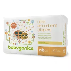 Babyganics Ultra Absorbent Diapers Jumbo Pack - Size Newborn - 32ct