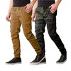 Galaxy By Harvic Men's Slim Fit Cotton Stretch Twill Cargo Joggers-2 Pack - 3 of 4