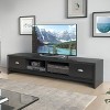 CorLiving Lakewood Extra Wide TV Stand for TVs up to 80" Black : Modern Entertainment Center with Storage - 2 of 4