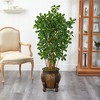 Nearly Natural 4.5-ft Black Olive Artificial Tree in Decorative Planter - 3 of 4