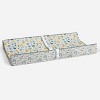 Bacati - Little Dino Boys Teal/Yellow Muslin Quilted Changing Pad Cover - 4 of 4