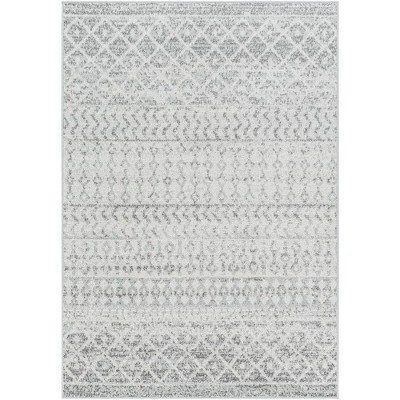 Mark & Day Louise 3'11"x5'7" Rectangle Woven Indoor Area Rugs Light Gray/White