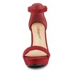 Allegra K Women's Open Toe Ankle Strap Platform Chunky Heels Sandals - 3 of 4