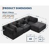 Coucheta Modular Sectional Cloud Couch - U-Shaped & L-Shaped Designs, Convertible with Ottoman, Double/Chaise, Deep Chenille, Memory Foam & Pillows - 2 of 4