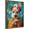 Amanti Art Yorkshire Tea Lady by Mowzu  Framed Canvas Wall Art - 2 of 4