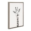 24" x 18" Giraffe Framed Canvas Art - Uniek - 2 of 3