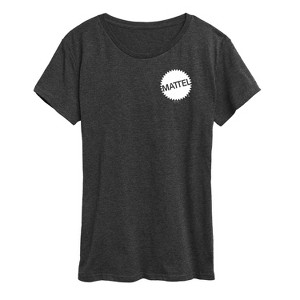 Women's - Mattel - Mattel Original Logo Pocket Size Short Sleeve Graphic T-Shirt - 1 of 4