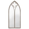 Aghana Digitals Rustic Beige Gothic Arch Wall Mirror, 27.6x11.8in Iron & Glass Indoor Decor with - 2 of 4