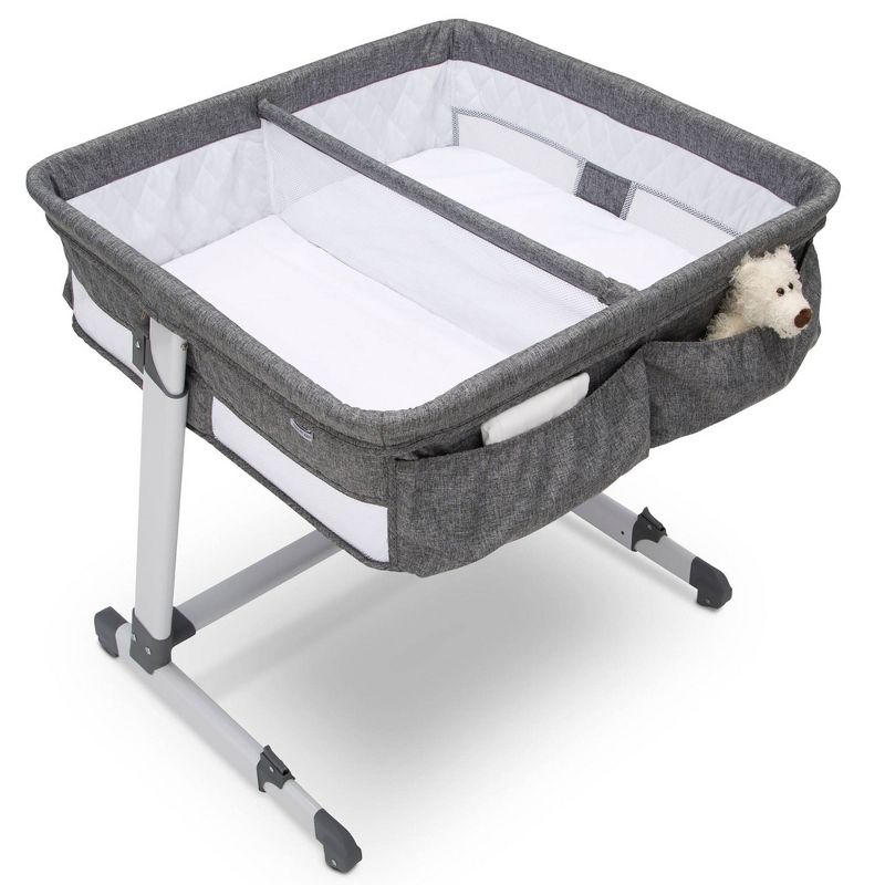 Delta Children Simmons Kids&#39; By The Bed City Sleeper Bassinet for Twins - Gray, 5 of 10