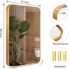 SEVOBAL Bathroom Vanity Mirrors Rectangular Wall Mirror with Metal Frame Durable Design Safe and Secure Easy to Install, Gold, 40"*30"*1.1" - 4 of 4