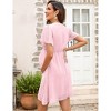 Clearlove Women's Dress V Neck Short Sleeve Polka Dot Midi Maternity Dress Summer Casual - 4 of 4