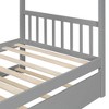 Kumasinova Kids House Bed with Trundle,Twin/Full Size Wooden Bed Frame with Roof,Headboards,Toddler Beds for Kid's Room,Bedroom - 3 of 4