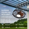 Airsurfer 23.6" Waterproof Ceiling Fan, Dimmable LED Light, Reversible Quiet Motor, Remote Control with Memory Function - 2 of 4