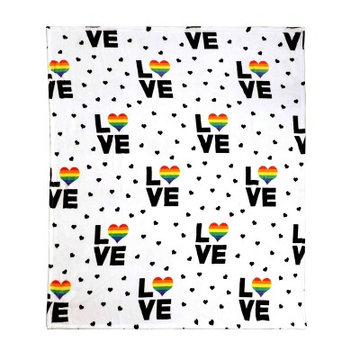 60"x70" Oversized Love Printed Plush Throw Blanket