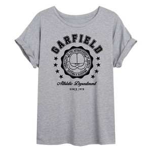 Women's - Garfield - Varsity Seal Oversized Graphic T-Shirt - 1 of 4