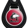 Northern Illinois University Primary Logo Black Leather Keychain - 3 of 4