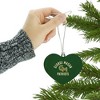George Mason University Patriots Logo Heart Love Wood Christmas Tree Holiday Ornament - 3 of 3