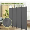 VEVOR Room Divider,  4 Panel Room Dividers and Folding Privacy Screens, Fabric Partition Room Dividers for Office, Bedroom, Dining Room, Light Gray - 3 of 4