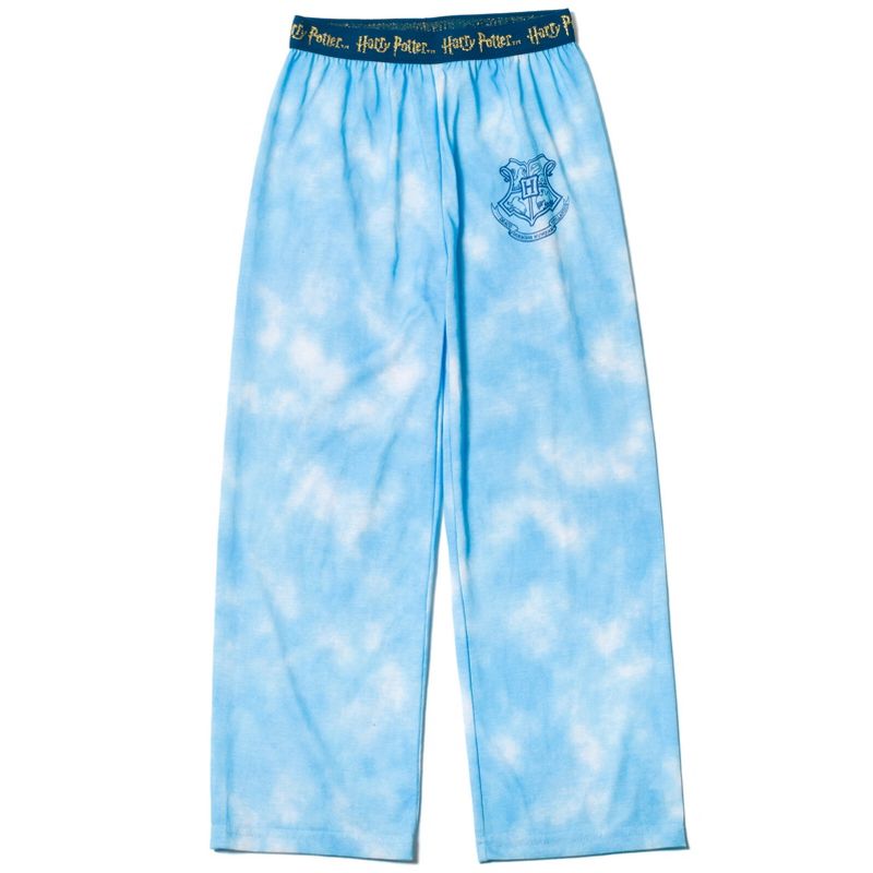 Harry Potter Slytherin Ravenclaw Pajama Shirt and Pants Sleep Set Tie Dye Blue, 3 of 7