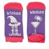 Memoi Women's Drink Up, Witches Low-Cut Non-Skid Socks Purple 9-11 - 3 of 4