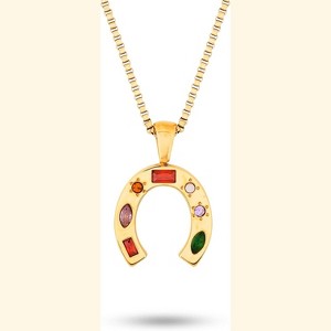 Cute Summer Essentials Lucky Horseshoe Pendant Cool Horse Necklaces Jewelry Coolest Romantic Gifts for Women Country Teen Girls Her Trendy Stuff - 1 of 4