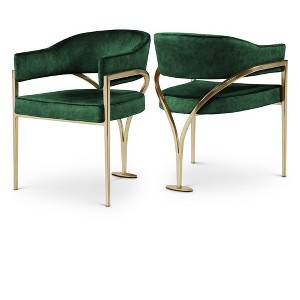 Meridian Furniture,Madelyn Velvet Dining Chair, Set of 2 - 1 of 4