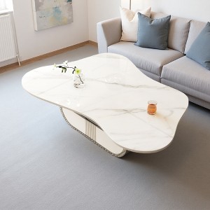 41.7" Sintered Stone Butterfly Coffee Table with Storage - 1 of 4