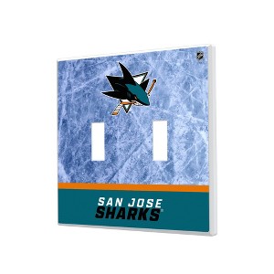 NHL Western Conference Teams Ice Wordmark Hidden-Screw Light Switch Plate for Double Toggle - 1 of 4